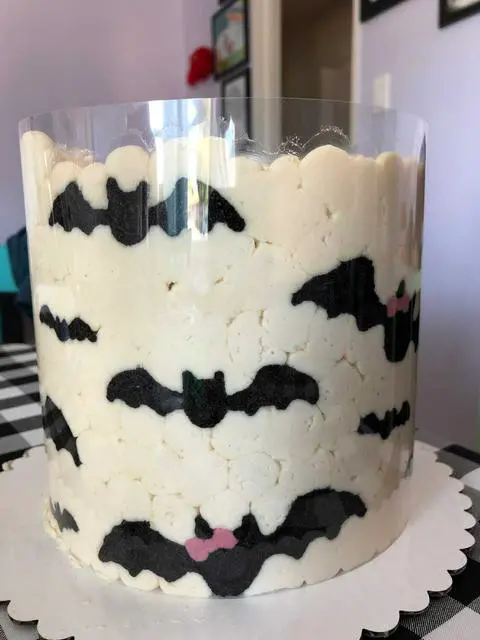 vegan wrapped buttercream chocolate cake with vanilla mint and chocolate frosting