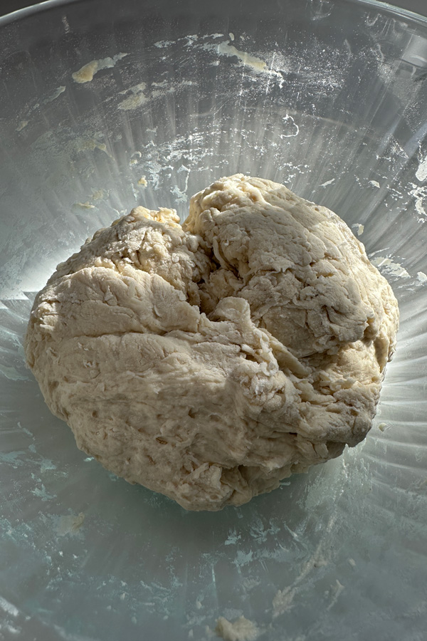 vegan cold fermented detroit pizza dough ready to go into the fridge