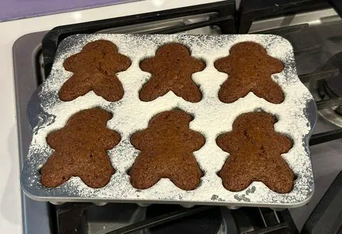 gingerbread cake fresh from the oven.