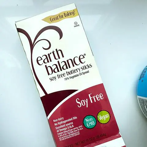Package of soy-free vegan margarine.