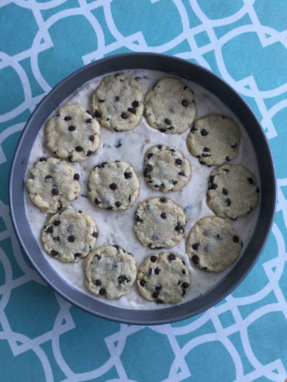 vegan banana split ice cream cake cookie layer