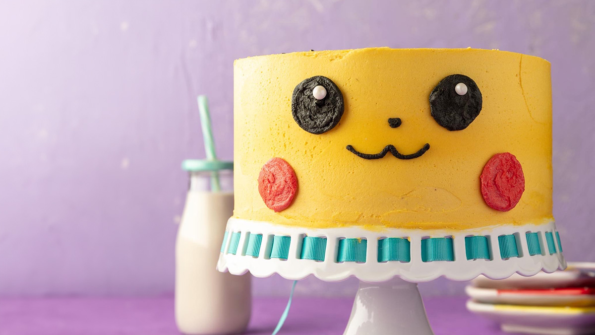 vegan pikachu cake.