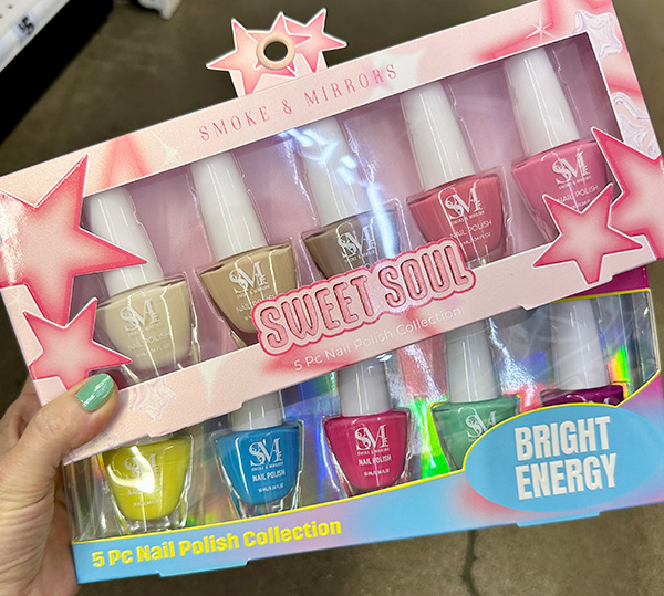 Smoke and Mirrors vegan nail polish found at Five Below.