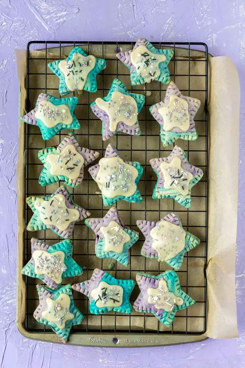vegan blueberry poptarts with lemon icing