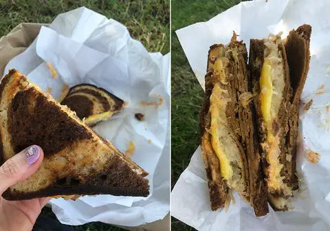 vegan reuben from DC Vegetarian in Portland