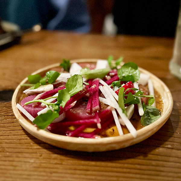vegan braised radishes from Feral in Portland.