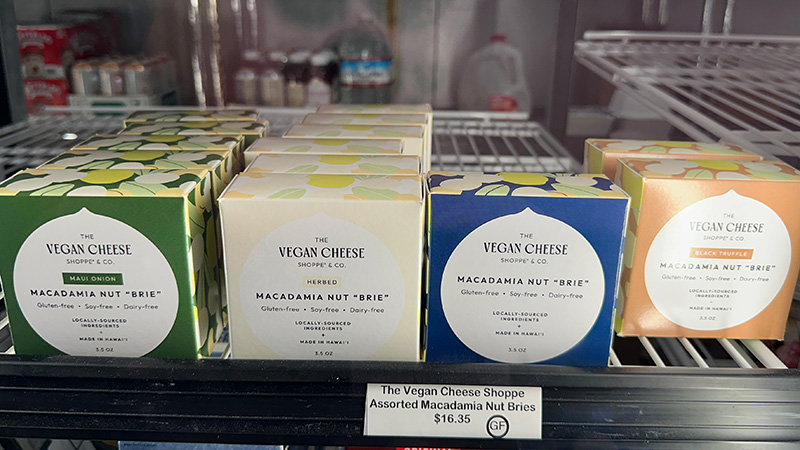 macadamia nut cheeses from The Vegan Cheese Shoppe spotted at Food Fight in Portland, OR.