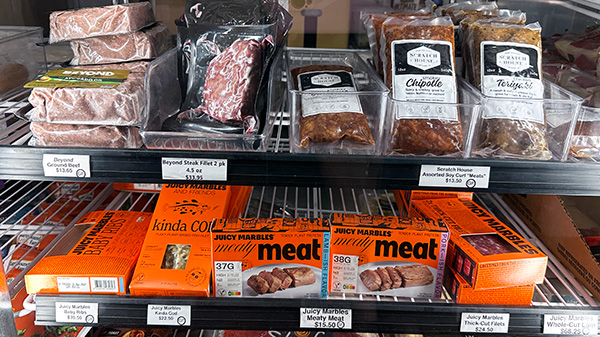 vegan meats from Food Fight in Portland, OR.