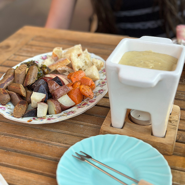 vegan cheese fondue from Nectaris in Portland.