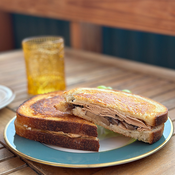 vegan prime roots turkey sandwich from Nectaris in Portland.