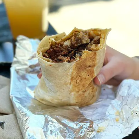 vegan breakfast burrito from Scratch in Vancouver, WA.