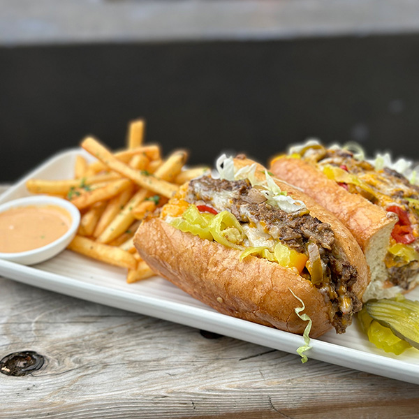 vegan cheezsteak hoagie from the Uncanny in Portland.