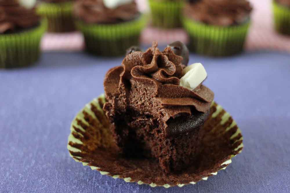 vegan rocky road cupcake