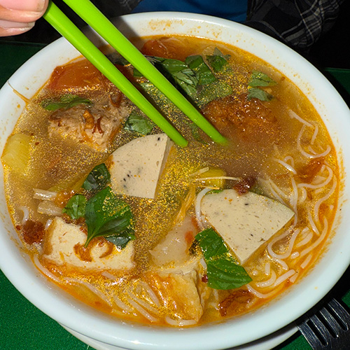 vegan soup from Thanh Tinh Chay in San Diego.
