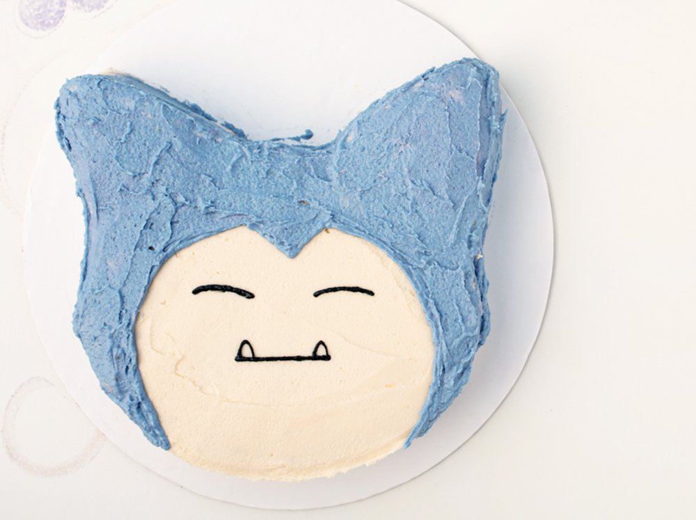 Vegan Lemon Blueberry Snorlax Cake
