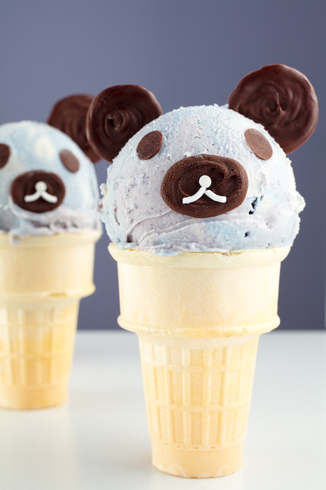 Vegan Rilakkuma Teddy Bear Ice Cream Cone