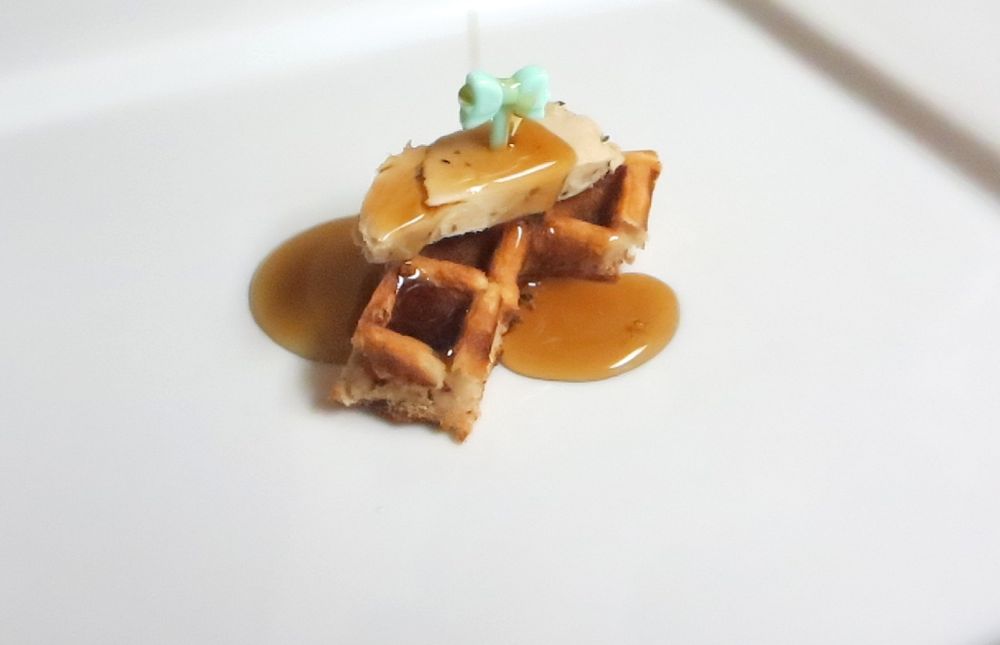 vegan chicken & waffle bites