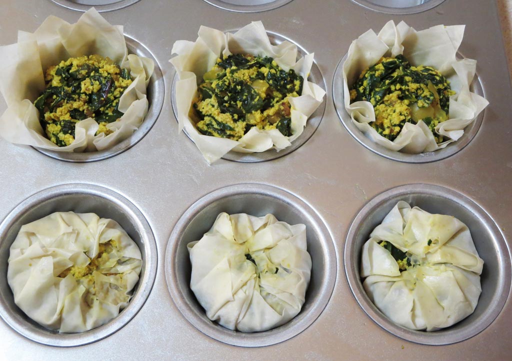 making Vegan Tofu Breakfast Baskets