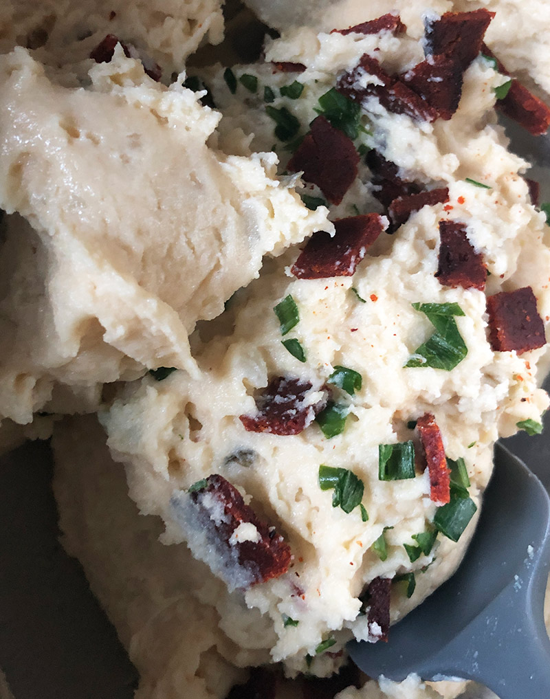 the filling for the vegan twice baked potatoes