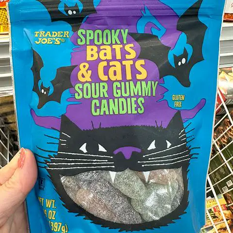 vegan Halloween sour gummies from Trader Joe's.